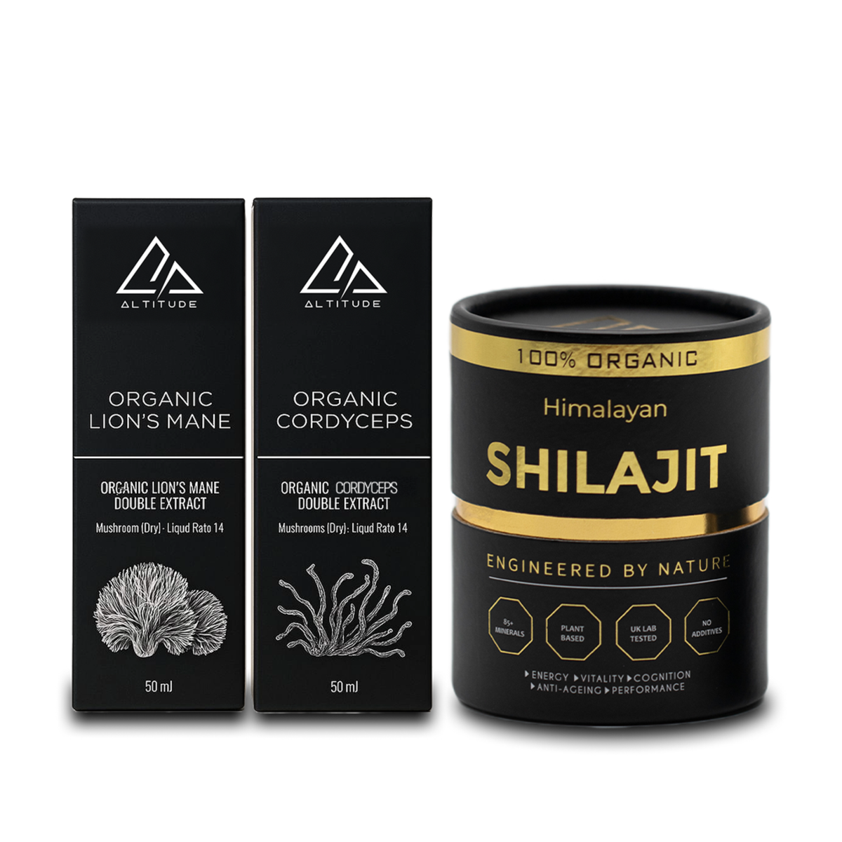 Shilajit, Lion's Mane and Cordycep Bundle
